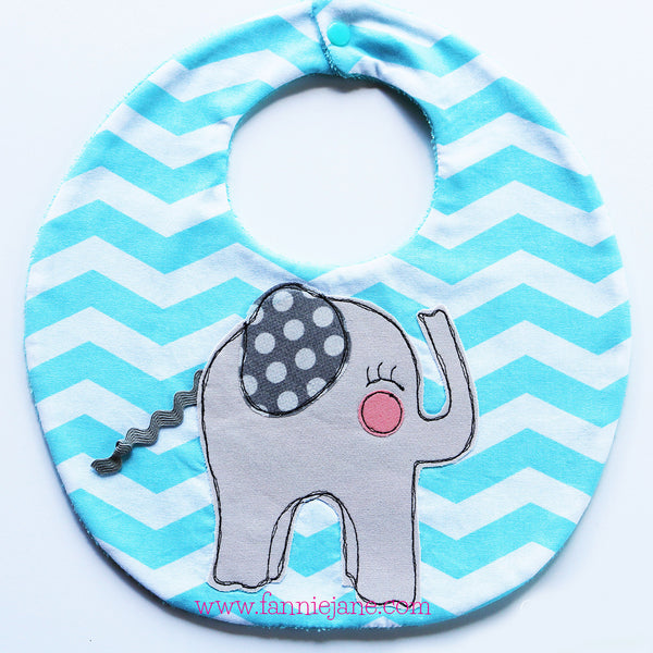handmade baby elephant bib