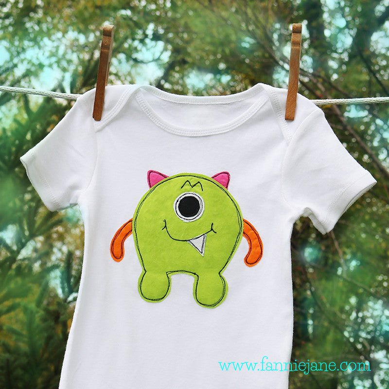 Monster boy baby snap bottom t-shirt