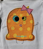 Polka dot monster girl snap bottom t-shirt